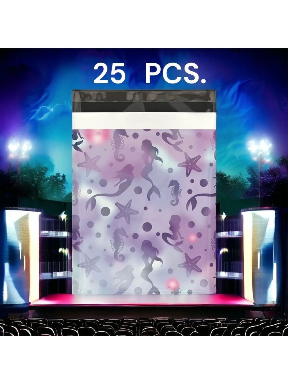25 10X13 Poly Mailers, Mermaid, Shipping Envelopes, PRICE IS FIRM - Picture 6 of 7
